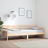 VACARX Tagesbett Massivholz Kiefer 80x200 cm, Artikelmaterial: Kiefer massiv (unbehandelt)