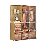 Tragbarer Kleiderschrank Garderobe-Faltschrank-Kartoffel-Kabinett-Cube-Schrank tragbarer Kleiderschrank-Kombinationsschrank Modularer Schrank Platz sparen Schließfach Kleiderschrank Faltschrank ( Size