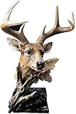 HANDIYA Skulptur Handwerkliche Hirschkopf Skulptur Harz Tiere Antler Sculptur Dekoration Home Desktop Statue Geschenk Couchtisch