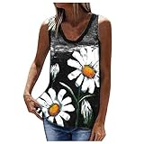 Eauptffy Damen Y Spitzen Tank Top Sommer Ärmellose Blusentop Top Der Frauen Positionierung Shirt Spitze Schwarz Kleidung Set 90Er Streetwear Partytop V-Ausschnitt Mit Kette