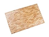 Spetebo Bambus Badematte 80 x 50 cm - mit rutschhemmender Unterseite - Duschmatte Holz Badezimmer Matte Bad Vorleger Bambusmatte rutschfest