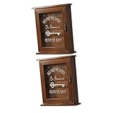 Homoyoyo 2 Stück Schlüssel-Aufbewahrungsbox Holz-Aufbewahrungsboxen Wandhaken Schmuckhaken Schlüssel-Aufbewahrungsbox Schlüsselschrank Eingangsbereich Organizer Schlüsselkasten