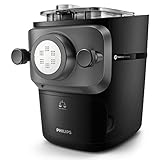 Philips Nudelmaschine Serie 7000, ProExtrude-Technologie, Automatisches Abwiegen, vollautomatisch, 8 Formscheiben, Schwarz (HR2665/93)
