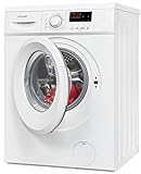 Exquisit Waschmaschine WA8014-030E weiss | 8kg | Startzeitvorwahl | Display | 23 Programme | Kindersicherung | Waschen | Frontlader |