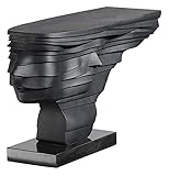 WQQLQX Statue Abstrakte Harz Skulptur Kunst Charakter Büste Statue Dekoration Zubehör Schwarz Figur Handwerk Desktop Dekoration Sammlung Geschenk Skulpturen