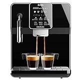 Cecotec Mega Automat Kaffeemaschine Power Matic-ccino 6000 Serie Nera S. 1350 W, Espressos und Cappuccinos, Thermoblock-Heizsystem, 19 bar, AutoMode für 1 und 2 Kaffees