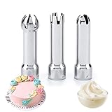 3-teiliges Set Düsen Für Sahnespender Cake Tüllen Set Sahnespender Aluminium Tüllen Sahnespender Sahnesyphon Für Sahnespender Den Dessertladen Zu Hausecremige Butter Mit Dessert Herstellungswerkzeug