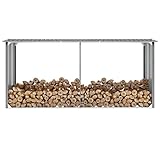 Gartenhaus aus verzinktem Stahl 330x92x153 cm grau