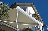 HOME DELUXE - LED Vollkassettenmarkise ELOS - Sandfarben, 350 x 250 cm - inkl. Wind- und Sonnensensor, Fernbedienung, Handkurbel, Montagematerial I Terrassenüberdachung Sonnenschutz Windschutz