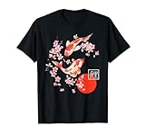 Cherry Blossom Koi Karpfen Fisch Japanische Sakura Grafik Kunst T-Shirt
