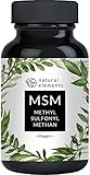 MSM Kapseln - 365 vegane Kapseln - Laborgeprüfte 1600mg Methylsulfonylmethan (MSM) Pulver pro Tagesdosis - Ohne Magnesiumstearat, hochdosiert und in Deutschland produziert