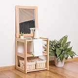 WOODJOY ® Kinderwaschbecken mit Spiegel Montessori - Waschbecken für Kinder zum waschen und Zähneputzen - Waschtisch mit Spiegel ideal für Kinder zum Lernen - Kinder Waschbecken (Weiß)