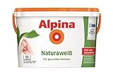 Alpina NaturaWeiss, Wandfarbe weiß matt 10 L., für Allergiker geeignet