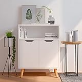 ZEYUAN Sideboard, Kommode Schlafzimmer, Kommoden & Sideboards, Wohnzimmerschrank, Flur Kommode, Zimmer Möbel, Weiß 60x30x72 cm Spanplatte