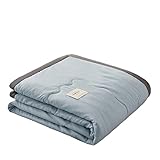 ELroal Decke, Sommerschlafdecke, Nickerchendecke/Steppdecke, Schlafsofa, Bettdecke, hautfreundlich, waschbar, Klimaanlagendecke, Steppdecke (Farbe: Blau, Größe: 180 x 220 cm)