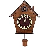 Kuckucksuhr,Kuckucksuhren,Wanduhr,Kuckucksuhr Modern,Massivholz Batteriebetriebenes Kuckucksuhr Schwarzwald Kuckuckruf Wanduhr Modern Weiss Vintage Cuckoo Wanduhr