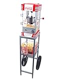 Salco Coca-Cola SNP-27CC Popcorn Maker + praktischer Trolley für den Transport