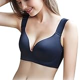 Nahtloser BH für Damen, Ultra Komfort, verstellbar, kabellos, Bralette, Schwarz, R