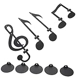 Garneck 4 Stück Musik-Dekor Metall-Kerzenhalter Kerzenleuchter Metall Schwarz Hängender Kerzenhalter Schicker Wandhalter Kerzenhalter Wandbehang Kerzenhalter Ornamente