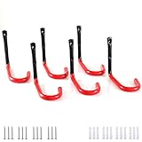 Ihomepark Wandhaken, 20*17.5cm Garage Wandhaken Leiterhaken In der Vertikalen beruhigt für die Wandmontage Leiter Fahrrad Garage Schwerlast Storage Haken, Hochleistungs-Fahrradhalter für bis zu 50 kg