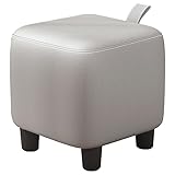 LIULA Pouf Hocker Quadratisch Sitzpouf Technologie-Stoffmaterial Quadratisch Sitzpouf für Zuhause Wohnzimmer Umkleidekabine Schlafzimmer Büro gepolsterte sitzfläche(Color:Grau)