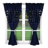 Home in Love Fertiggardine Küche Kurzer Vorhang 145x160 cm Faltenband Farben