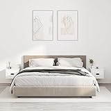 Youuihom Hängende Nachttische, Nachtkonsole, Nachttisch für das Schlafzimmer, Geeignet für B&B, Hotels, Schlafzimmer, Warteräume, Wand-Nachttische 2 STK. Hochglanz-Weiß 41,5x36x28 cm