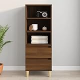 FAMIROSA Highboard Braun Eichen-Optik 40x36x110 cm Holzwerkstoff-1243