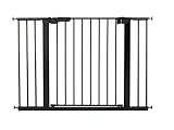 BabyDan Premier Türschutzgitter / Treppenschutzgitter zum Klemmen, 105,5 - 112.8 cm - hergestellt in Dänemark und vom TÜV GS geprüft, Farbe: Schwarz