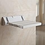 MKYOKO Badewanne, an der Wand montiert, zusammenklappbarer Klapp-Duschsitz, Faltbare Badezimmerbank, Mobilitätshilfe-Hocker für die Verwendung in der Sauna zu Hause (Größe: Blau) (A weiß)