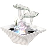 Zen'Light SCFV2FW Flower Fontaine d'Intérieur Blanc 24 x 24 x 27 cm