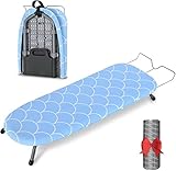 Bügelbrett Klappbares tischbügelbrett, kleines Bügelbretter Faltbares mit Klappfunktion, Platzsparend Mini Foldable Ironing Board with Non-Slip Feet für Home Use 81.5 x 32 cm