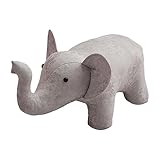 perfk Fußstütze mit Holzbeinen, Kinderhocker, niedliche Schuhe, Wickelbank, Cartoon-Holzhocker, Tierfußhocker für Wohnzimmer, Schlafzimmer, weißer Elefant
