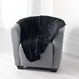 Douceur d'Intérieur Decke, Polyester, Schwarz, 125 x 150 cm
