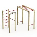 Wickey Fit Base 805 - Outdoor Fitness Gerät, Klettern und Sport für Jugendliche und Erwachsene im Garten mit Klimmzugstange