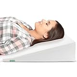 DYNMC you Keilkissen Bett für Bequemes Schlafen, 90cm - Premium Qualität, Oeko-TEX, Modernes Design - Fester Matratzenkeil mit Weichem Bezug - Schickes, weißes Lesekissen und Reflux Kissen by
