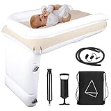 Aufblasbares Kleinkind-Reise-Luftbett,Auto Luftmatratze für Kinder mit Sicherheitsschienen,Aufblasbares Flugzeug Baby Reisebett mit Handpumpe,Tragbare Aufblasbares Kinderbetten (Size:C)