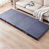 Faltbare Matratze Vierfache Faltung Memory-Schaum Gästebetten mit Technologie-Stoffbezug, 2-Zoll Zusammenklappbar Sofa-Bett Camp Portable Bett mit Aufbewahrungstasche ( Color : Style2 , Size : 100*200