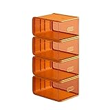 EVepes Schuhregale 4er-Pack Schuhaufbewahrungsboxen, durchsichtige Schuhboxen, stapelbar für den Schrank, platzsparender Schuhhalter, Schuhorganisator für Männer und Frauen Aufbewahrungsorganisator