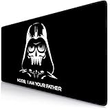 Sidorenko XXL Gaming Mauspad - 900 x 400 mm - Fransenfreie Ränder - rutschfest - XXL Mousepad I Tischunterlage - spezielle Oberfläche verbessert Geschwindigkeit und Präzision I schwarz