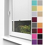 Home-Vision® Premium Plissee Faltrollo ohne Bohren zum Kleben Innenrahmen Blickdicht Sonnenschutz Jalousie für Fenster & Tür (Weiß, B80 x H200cm)