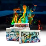 Enchanted Flames 25 Stück Feuerwechsel-Farbpakete für Lagerfeuer, Feuerstellen und Holzkamine im Freien, längere Brenndauer, sicher und ungiftig