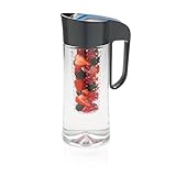 Cucina Sana Karaffe mit Fruchteinsatz 2L – Wasserkaraffe mit Deckel und Einsatz, Infused Water Pitcher aus Tritan, 100% BPA-frei, spülmaschinenfest (blau)