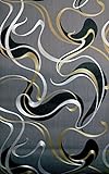 BRICOFLOR Moderne Tapete geschwungene Linien | Moderne Vliestapete in Anthrazit Gold Grau | Elegante Vlies Mustertapete für Wohnzimmer und Esszimmer