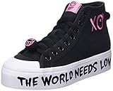 adidas Damen Nizza Platform MID W Sneaker, core Black/semi pink Glow/FTWR White, 36 2/3 EU