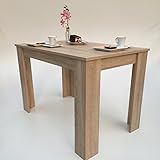 Möbel SD Esszimmertisch Sonoma Eiche Sägerau Hell 110x70