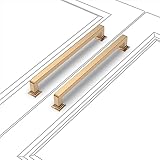 KNOKLOCK 6 Stück 192 mm Küchenschrankgriffe Champagner Bronze Schrankgriffe Gold Küche Schrank Hardware Schubladengriffe für Kommode Schrank Kleiderschrank