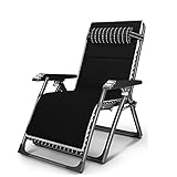 NOALED Zero Gravity Outdoor-Stuhl, zusammenklappbar, Liegestuhl mit Massage-Armlehne, Strand-Sonnenliege für Garten und Camping im Freien, A (B)