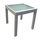 Garden Pleasure Ausziehtisch 65/130x65 Garten Terrasse Alu Glas Tisch Esstisch