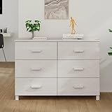 Youuihom Schränke für Tafelgeschirr, Buffet-Schränke, Foyer-Schränke, Geeignet für Wohnzimmer, Schlafzimmer, Küche oder Bad, Sideboard Weiß 113x40x80 cm Massivholz Kiefer